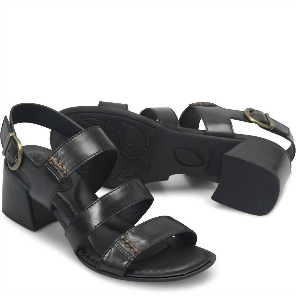 NEW BORN women's secan heeled sandal in black